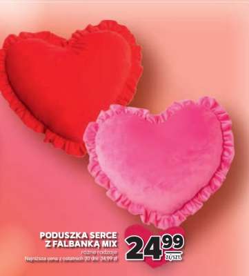 PODUSZKA SERCE Z FALBANKĄ MIX