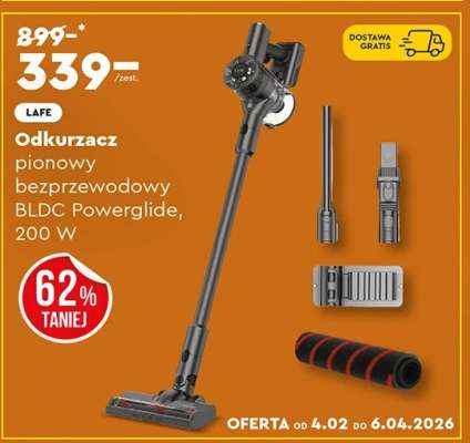 Odkurzacz pionowy, bezprzewodowy BLDC Powerglide, 200 W