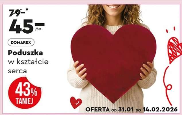 Poduszka w kształcie serca