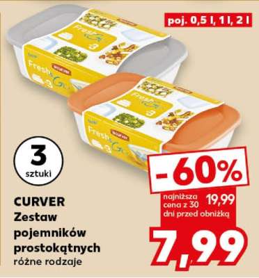 CURVER Zestaw pojemników prostokątnych