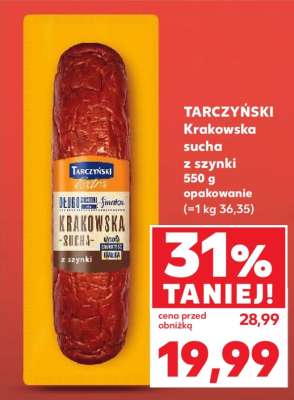 TARCZYŃSKI Krakowska sucha z szynki 550 g opakowanie