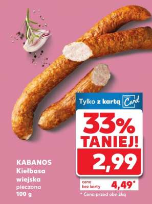 KABANOS Kiełbasa wiejska pieczona 100 g