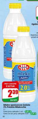 Mleko spożywcze świeże 2% Polskie Mlekovita