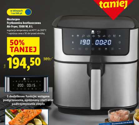 MasterPRO Frytkownica beztłuszczowa Air Fryer, 1500 W, 6 l