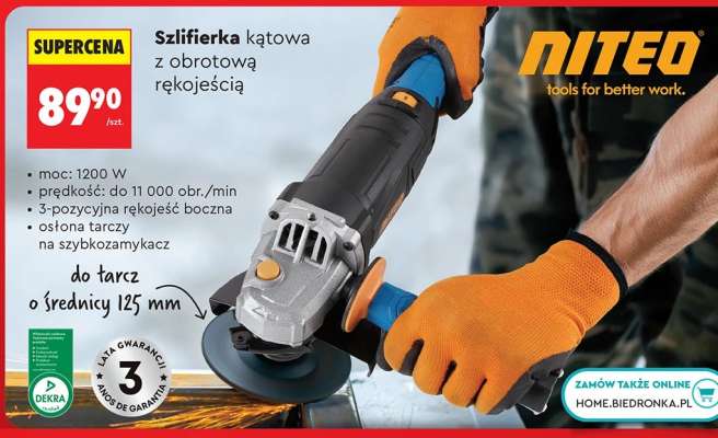 Szlifierka kątowa z obrotową rękojeścią