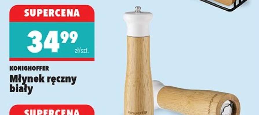 Młynek ręczny biały