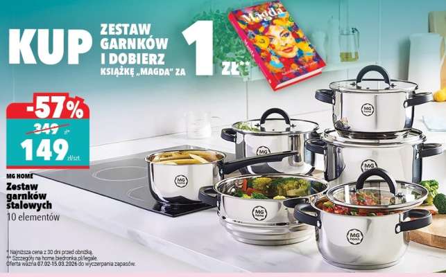 Zestaw garnków stalowych