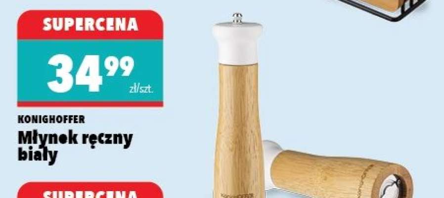 Młynek ręczny biały