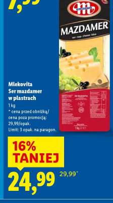 Mlekovita Ser mazdamer w plastrach