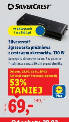 Silvercrest Zgrzewarka próżniowa z zestawem akcesoriów, 130 W