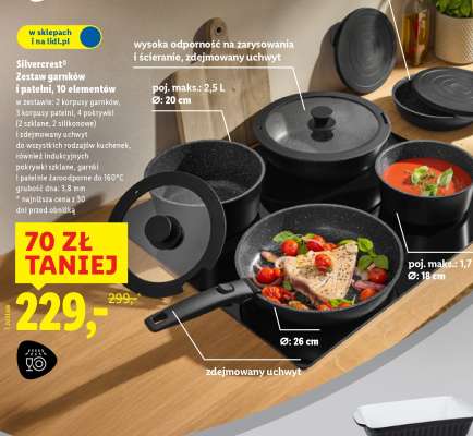 Silvercrest Zestaw garnków i patelni, 10 elementów