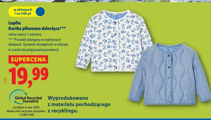 Lupilu Kurtka pikowana dziecięca