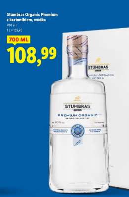 Stumbras Organic Premium z kartonikiem, wódka
