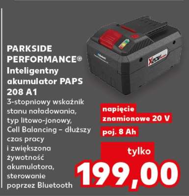 PARKSIDE PERFORMANCE® Inteligentny akumulator PAPS 208 A1