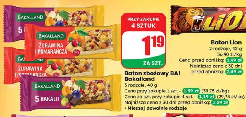 Baton zbożowy BA! BAKALLAND