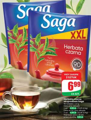Herbata czarna ekspresowa Saga
