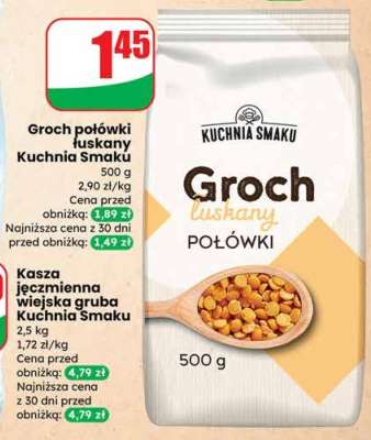Groch połówki łuskany Kuchnia Smaku