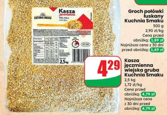 Kasza jęczmienna wiejska gruba Kuchnia Smaku