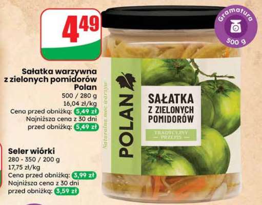 Sałatka warzywna z zielonych pomidorów Polan