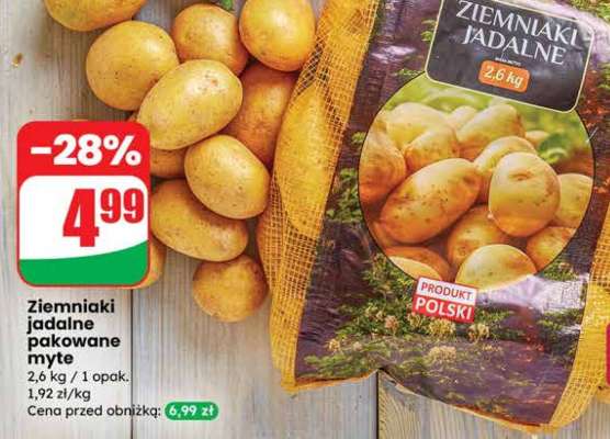 Ziemniaki jadalne pakowane myte
