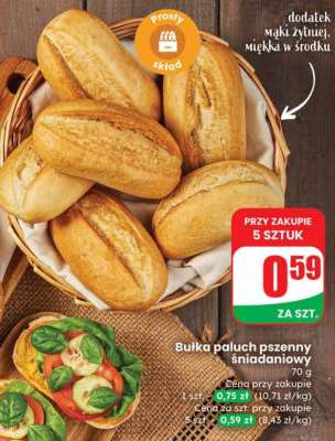 Bułka paluch pszenny śniadaniowy