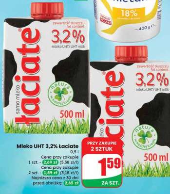 Mleko UHT 3,2% Łaciate