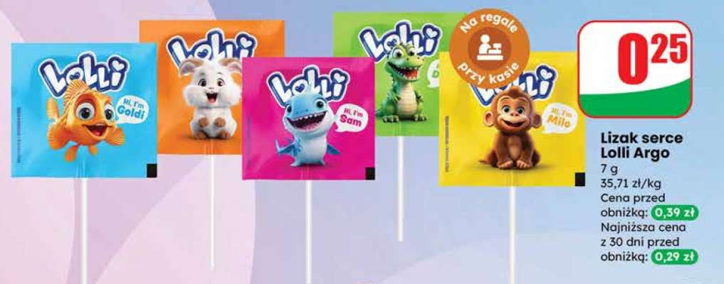 Lizak serce Lolli Argo