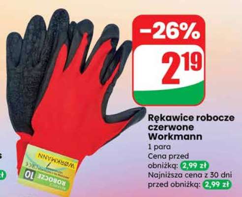 Rękawice robocze czerwone Workmann