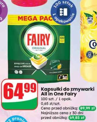 Kapsułki do zmywarki All in One Fairy