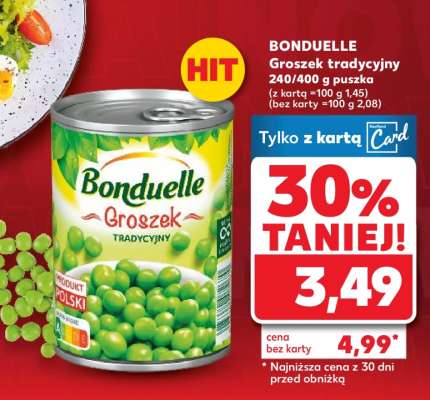 BONDUELLE Groszek tradycyjny 240/400 g puszka