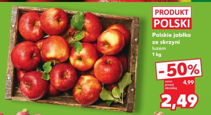 Polskie jabłka ze skrzyni luzem 1 kg