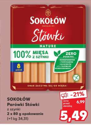 SOKOŁÓW Parówki Stówki z szynki