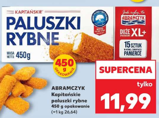 ABRAMCZYK Kapitańskie paluszki rybne 450 g opakowanie