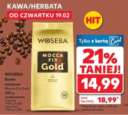 WOSEBA Kawa mielona Mocca Fix Gold 250 g