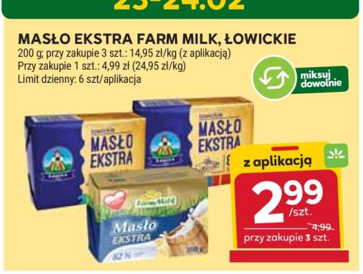 MASŁO EKSTRA FARM MILK, ŁOWICKIE
