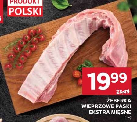 Żeberka wieprzowe paski ekstra mięsne