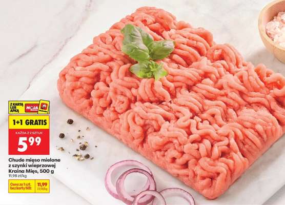 Chude mięso mielone z szynki wieprzowej Kraina Mies , 500 g