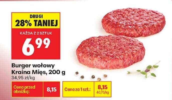Burger wołowy Kraina Mięs 200 g