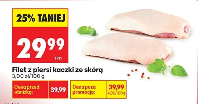Filet z piersi kaczki ze skórą
