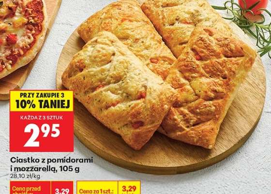 Ciastko z pomidorami i mozzarellą, 105 g