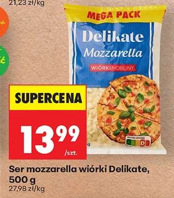 Ser mozzarella wiórki Delikate, 500 g