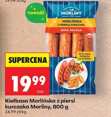 Kiełbasa Morlińska z piersi kurczaka Morliny, 800 g