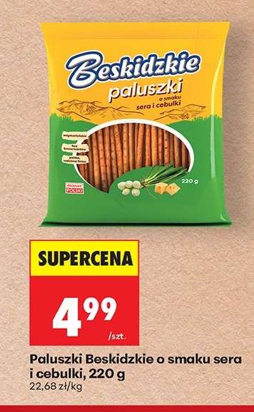 Paluszki Beskidzkie o smaku sera i cebulki, 220 g
