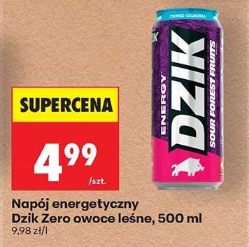 Napój energetyczny Dzik Zero owoce leśne, 500 ml