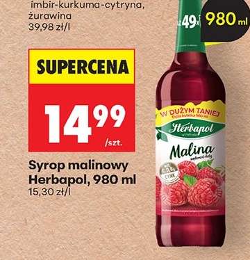 Syrop malinowy Herbapol 980 ml