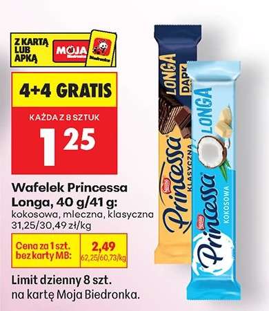 Wafelek Princessa Longa 40 g-41 g