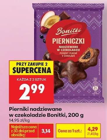 Pierniki nadziewane w czekoladzie Bonitki, 200 g