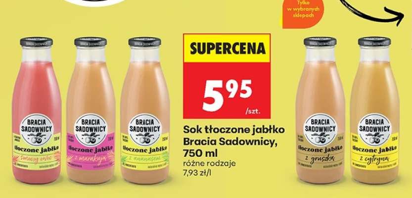 Sok tłoczone jabłko Bracia Sadownicy, 750 ml
