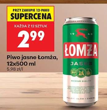 Piwo jasne Łomża 12x500 ml