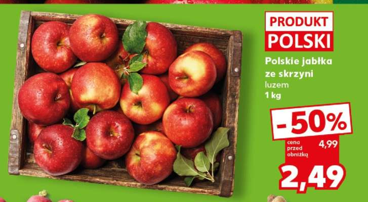 Polskie jabłka ze skrzyni luzem 1 kg